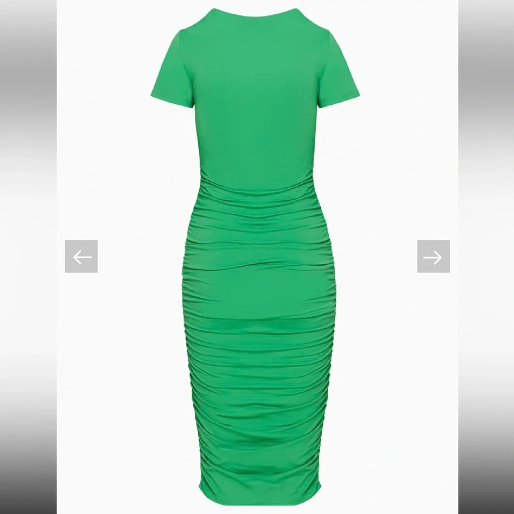 Aritzia Babaton Contour Ruched Midi Dress, new without tags - Picture 2 of 7
